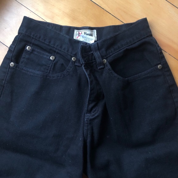 LL Bean Black Jeans Relaxed Fit size 4 petite - Picture 3 of 4